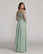 Mac Duggal 21315 Illusion Sleeve A-Line Sage Dress