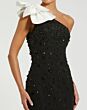 Mac Duggal 2280 Asymmetric Shoulder Bow Back Slit Dress