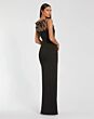 Mac Duggal 2295 Back Slit Lattice Bateau Neck Dress