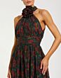 Mac Duggal 27692 A-Line Rosette Halter Neck Dress