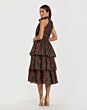 Mac Duggal 27747 High Neck Tiered Ruffle Skirt Floral Dress