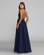 Mac Duggal 37120 A-Line Plunging Neck Sleeveless Midnight Dress