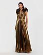 Mac Duggal 50084 Ruffle Shoulder Ruched Waist Dress