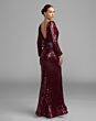 Mac Duggal 50201 Ruby Red Cowl Back Sequin Dress