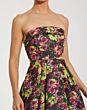 Mac Duggal 56165 Pleated A-Line Skirt Floral Plum Dress