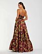 Mac Duggal 56166 Ruffle Hem Sweetheart Neck Burgundy Dress