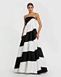 Mac Duggal 56190 A-Line Strapless Stripe Dress