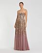 Mac Duggal 6144 Strapless A-Line Gold Amethyst Dress
