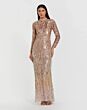 Mac Duggal 6187 High Neck Long Sleeve Embellished Dress