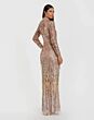 Mac Duggal 6187 High Neck Long Sleeve Embellished Dress