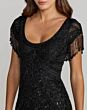 Mac Duggal 6190 Black Scoop Neckline Beaded Dress