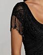 Mac Duggal 6190 Black Scoop Neckline Beaded Dress