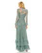 Mac Duggal 9249 A-Line Tiered Ruffle Hem Spruce Dress