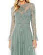 Mac Duggal 9249 A-Line Tiered Ruffle Hem Spruce Dress