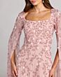 Mac Duggal 9923068P Rose Pink Cape Sleeve Square Neckline Dress