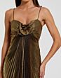 Mac Duggal 49905 Sweetheart Neck Pleated Metallic Dress