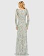 Mac Duggal 68190 V-Neck Illusion Sleeve Embroidered Dress