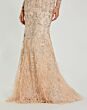 Mac Duggal 79267 Feather Skirt Illusion Sleeve Trumpet Dress