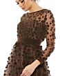 Mac Duggal 67007 Long Sleeve Tea-Length Formal Dress