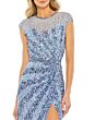 Mac Duggal 5619 High Slit Jewel Neck Dress