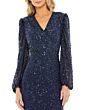 Mac Duggal 107641 Bishop Sleeve Sequin Dress