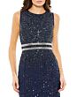 Mac Duggal 93603 Back Slit Fitted Sequin Dress