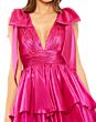 Mac Duggal 11657 Bow Strap Tiered Skirt Dress