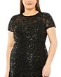 Mac Duggal 20623 Godet Skirt Short Sleeve Dress