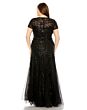 Mac Duggal 20623 Godet Skirt Short Sleeve Dress
