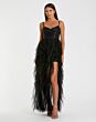 Mac Duggal 27119 Ruffle Overskirt Sequin Dress