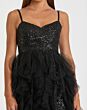 Mac Duggal 27119 Ruffle Overskirt Sequin Dress