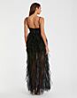 Mac Duggal 27119 Ruffle Overskirt Sequin Dress