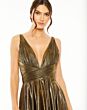 Mac Duggal 30761 Plunging Neck Metallic Dress