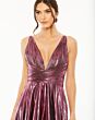 Mac Duggal 30761 Plunging Neck Metallic Dress