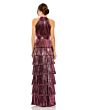 Mac Duggal 30763 Layered Skirt Metallic Dress