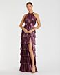 Mac Duggal 30763 Layered Skirt Metallic Dress