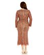 Mac Duggal 5938 Floral Beadwork Long Sleeve Dress