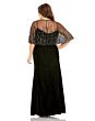 Mac Duggal 9228 Sheer Neck Cape Sleeve Dress