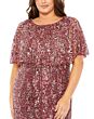 Mac Duggal 93867 Cape Sleeve Sequin Dress