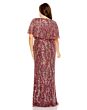 Mac Duggal 93867 Cape Sleeve Sequin Dress