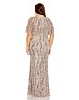 Mac Duggal 93867 Cape Sleeve Sequin Dress