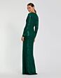 Mac Duggal 11659 Jewel Neck Long Sleeve Sequin Evening Dress