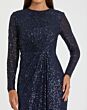 Mac Duggal 11659 Jewel Neck Long Sleeve Sequin Evening Dress