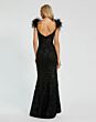 Mac Duggal 20889 Corset Bodice Feather Strap Dress