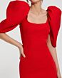 Mac Duggal 27534 Puff Sleeve Back Slit Formal Gown