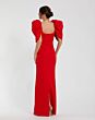 Mac Duggal 27534 Puff Sleeve Back Slit Formal Gown