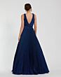 Mac Duggal 30773 V-Neck Pleated Georgette Formal Gown