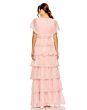 Mac Duggal 49595 Flutter Sleeve Tiered Skirt Prom Gown