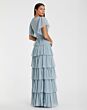 Mac Duggal 49595 Flutter Sleeve Tiered Skirt Prom Gown
