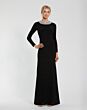 Mac Duggal 49951 Long Sleeve Beaded Neck Evening Gown